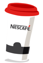 nescafe cartoon cup