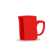 red coffee mug icon