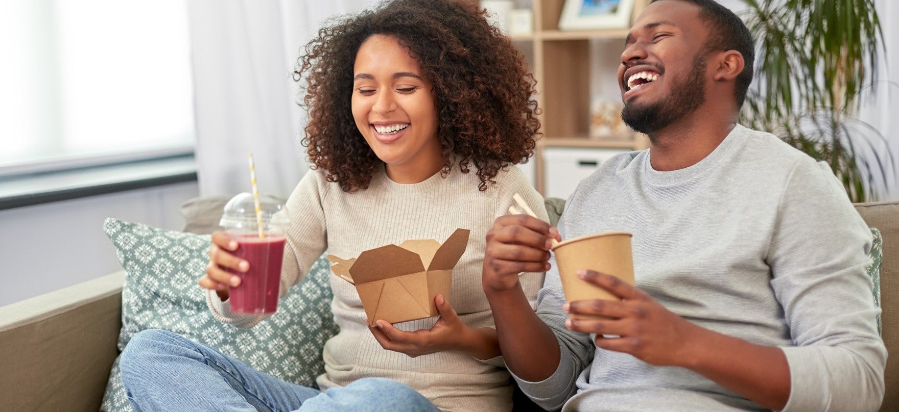 couple drinking juice