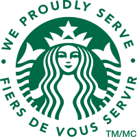 We Proudly Serve Starbucks Logo