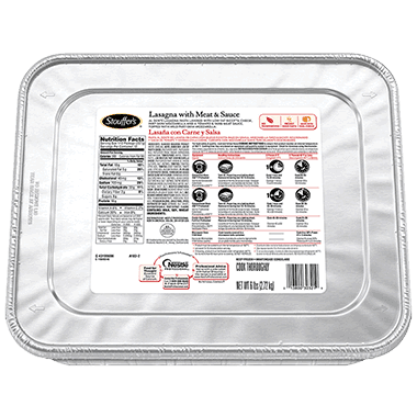 Stouffer's Lasagna with Meat & Sauce 4 x 96 oz Tray
