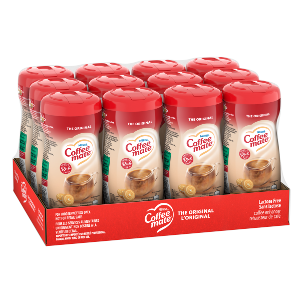 coffee mate original powdered coffee creamer canister case angle