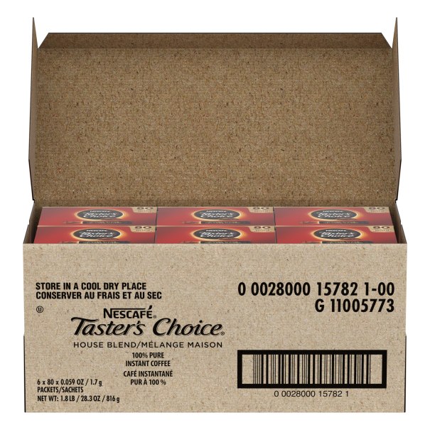 tasters choice original instant coffee packets box
