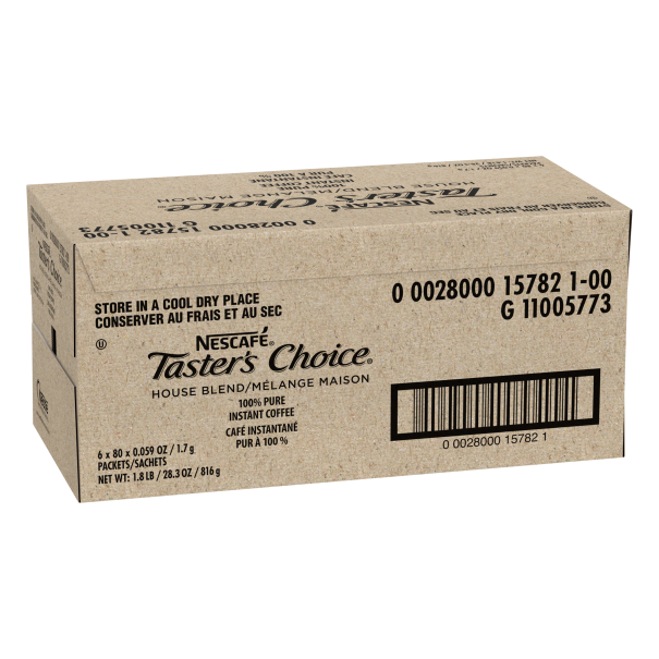 tasters choice original instant coffee packets box
