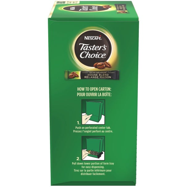 tasters choice decaf instant coffee side shot