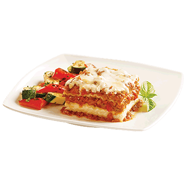 Plate of Stouffer's Lasagna with Meat & Sauce