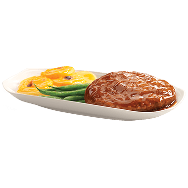 Plate of Stouffer's Salisbury Steak with Gravy