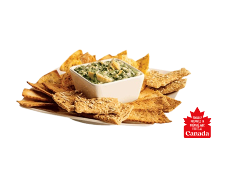 Plate featuring Stouffer's Spinach Artichoke Dip