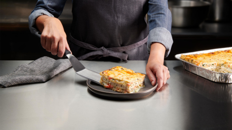 Plate featuring Stouffer's Veg Lasagna