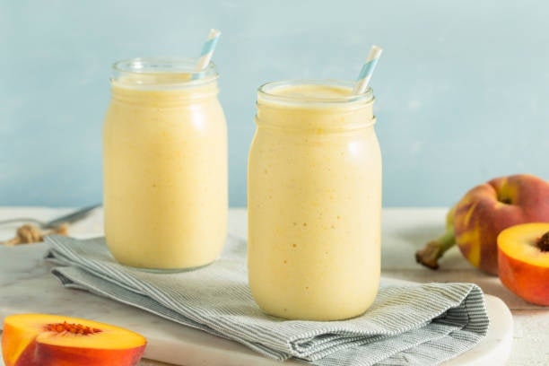 frozen peach smoothie