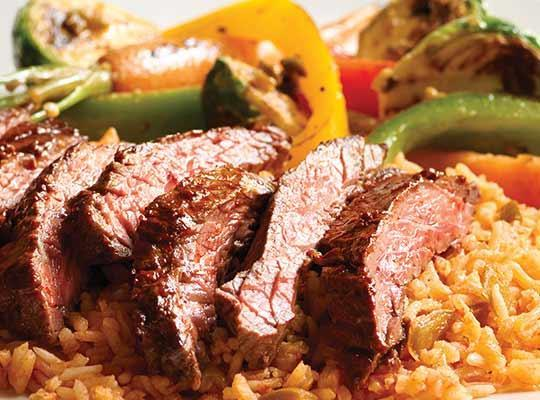 Ancho Skirt Steak with Roasted Vegetables, Gluten Free*