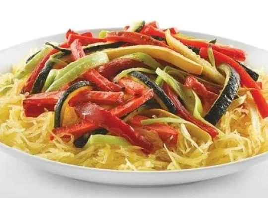 Spaghetti Squash with Roasted Vegetable Medley
