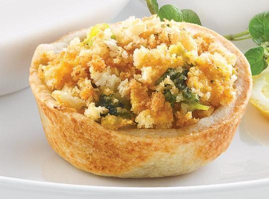 broccoli gratin and dijon mustard tarts