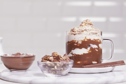 Cold Whipped Hot Chocolate with KitKat Spread