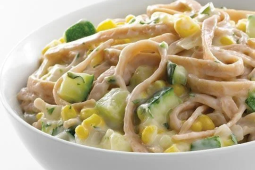 Whole Wheat Fettuccine with Cilantro Alfredo