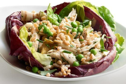 Mushroom and Spelt Chicken Salad