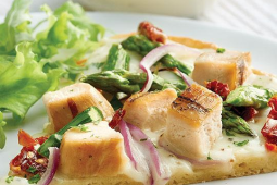 Chicken, Asparagus, and Sun-dried Tomato Pizza