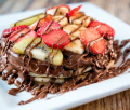 pancake stack with KITKAT spread