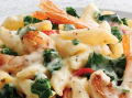 Shrimp and Kale Penne Alfredo
